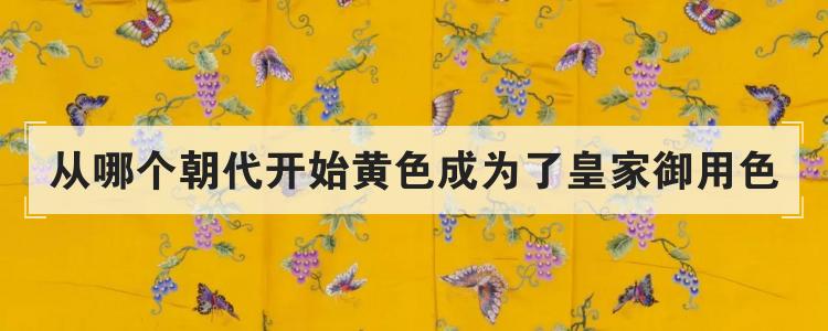 从哪个朝代开始黄色成为了皇家御用色
