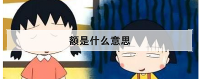 额是什么意思