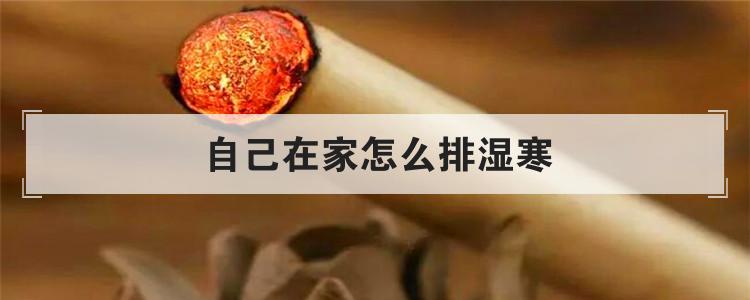 自己在家怎么排湿寒