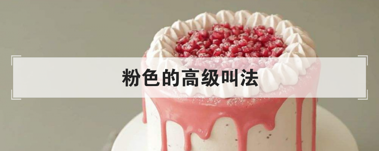 粉色的高级叫法