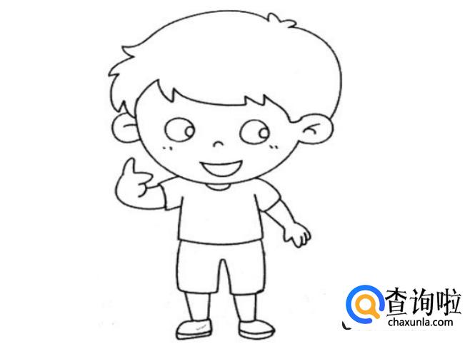 简笔画小男孩步骤