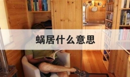 蜗居什么意思