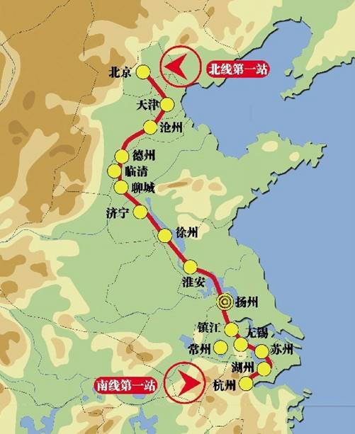 京杭大运河连接了哪些省市