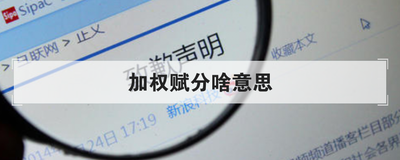 加权赋分啥意思