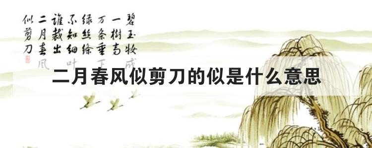 二月春风似剪刀的似是什么意思