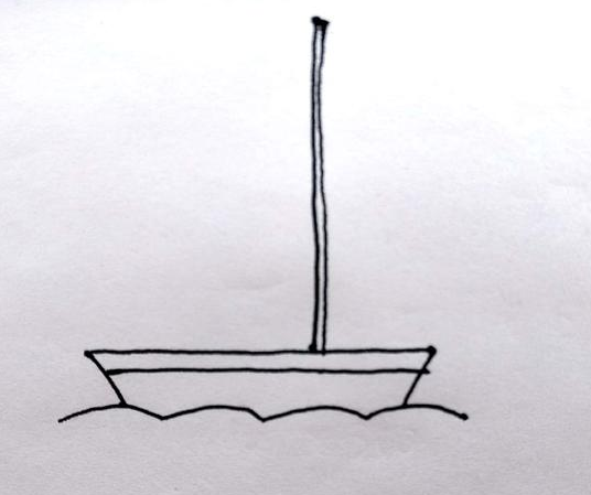 帆船简笔画