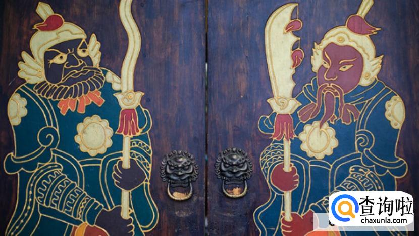 秦叔宝门神怎么贴才正确