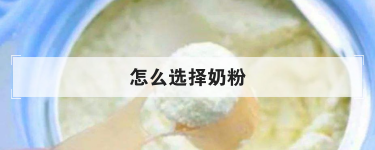怎么选择奶粉