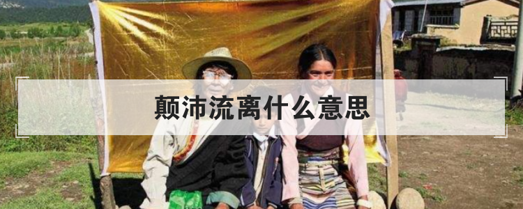 颠沛流离什么意思