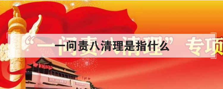 一问责八清理是指什么