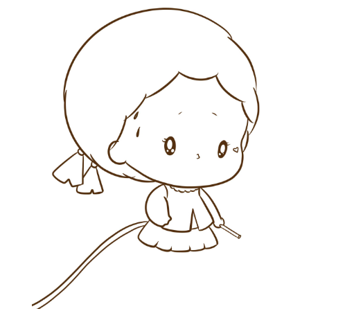 小女孩简笔画