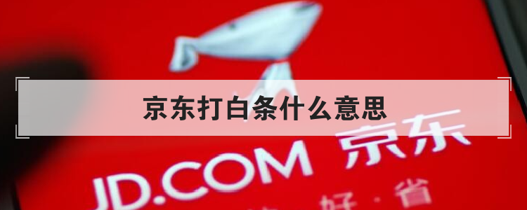 京东打白条什么意思