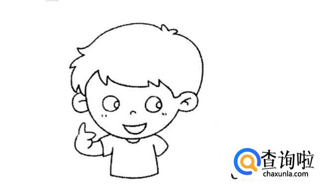 简笔画小男孩步骤