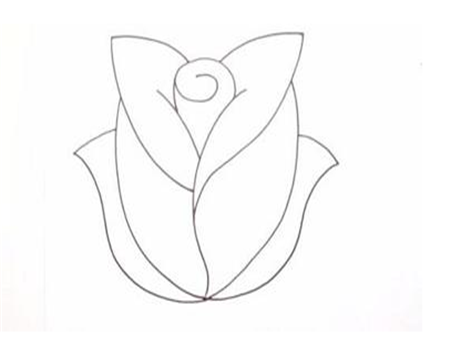 玫瑰花简笔画