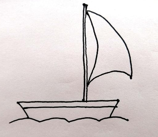 帆船简笔画