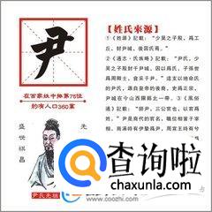 尹姓起名,尹姓名字大全