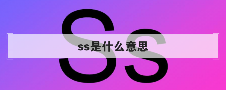 ss是什么意思