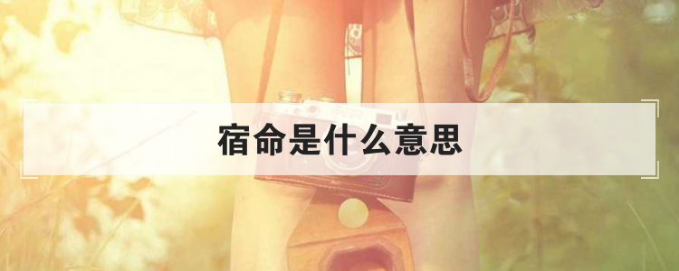 宿命是什么意思