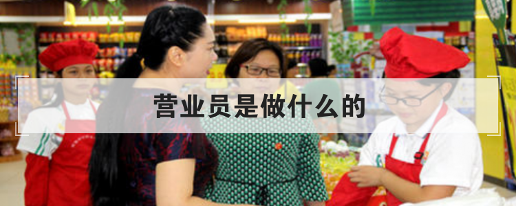 营业员是做什么的