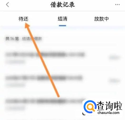 度小满怎么查看待还的记录信息
