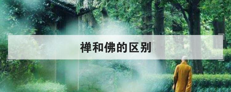 禅和佛的区别