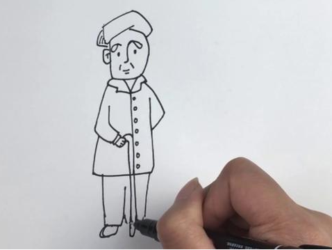 爷爷奶奶简笔画