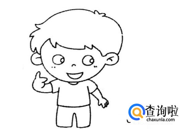 简笔画小男孩步骤